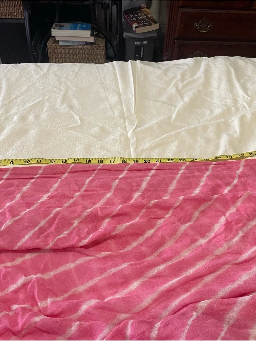 Splendid Pink and White Striped Infinity Scarf